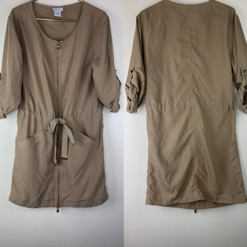 Soft Surroundings tie waist utility dress, Small - Picture 1 of 7